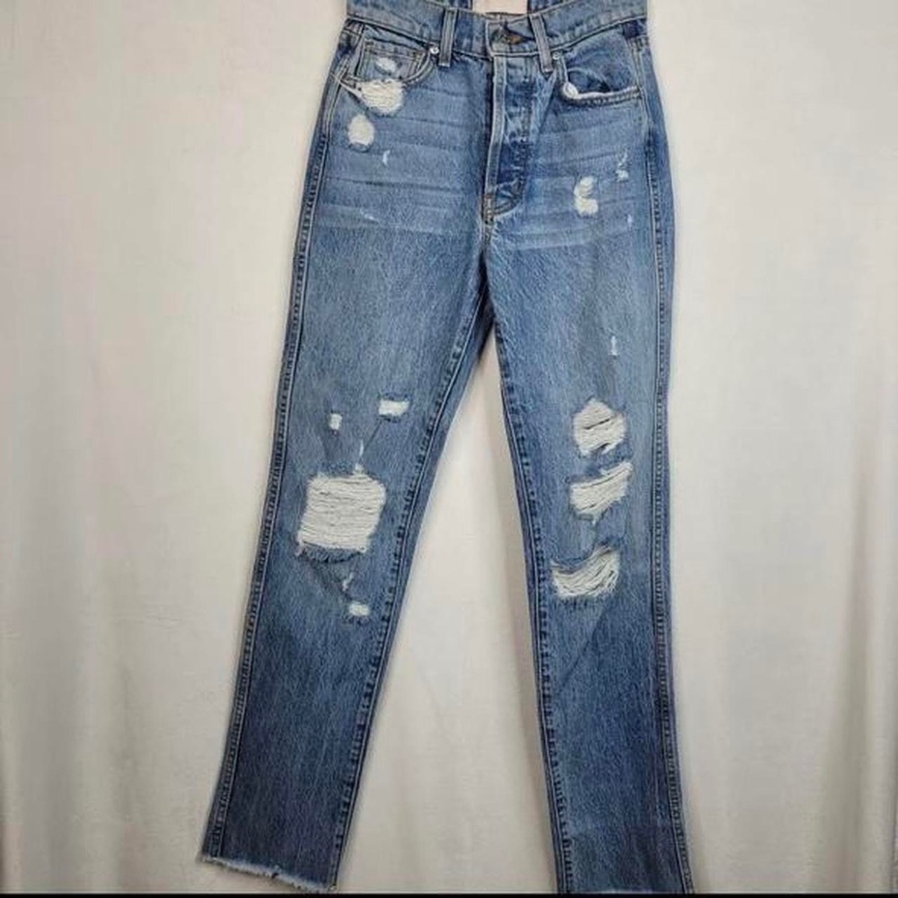 REVICE DENIM DISTRESSED HIGH WAISTED JEANS